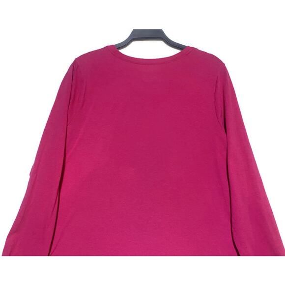 Pink Reindeer Pullover Shirt Women's XXL Long Sleeve by Hanes - Picture 7 of 8